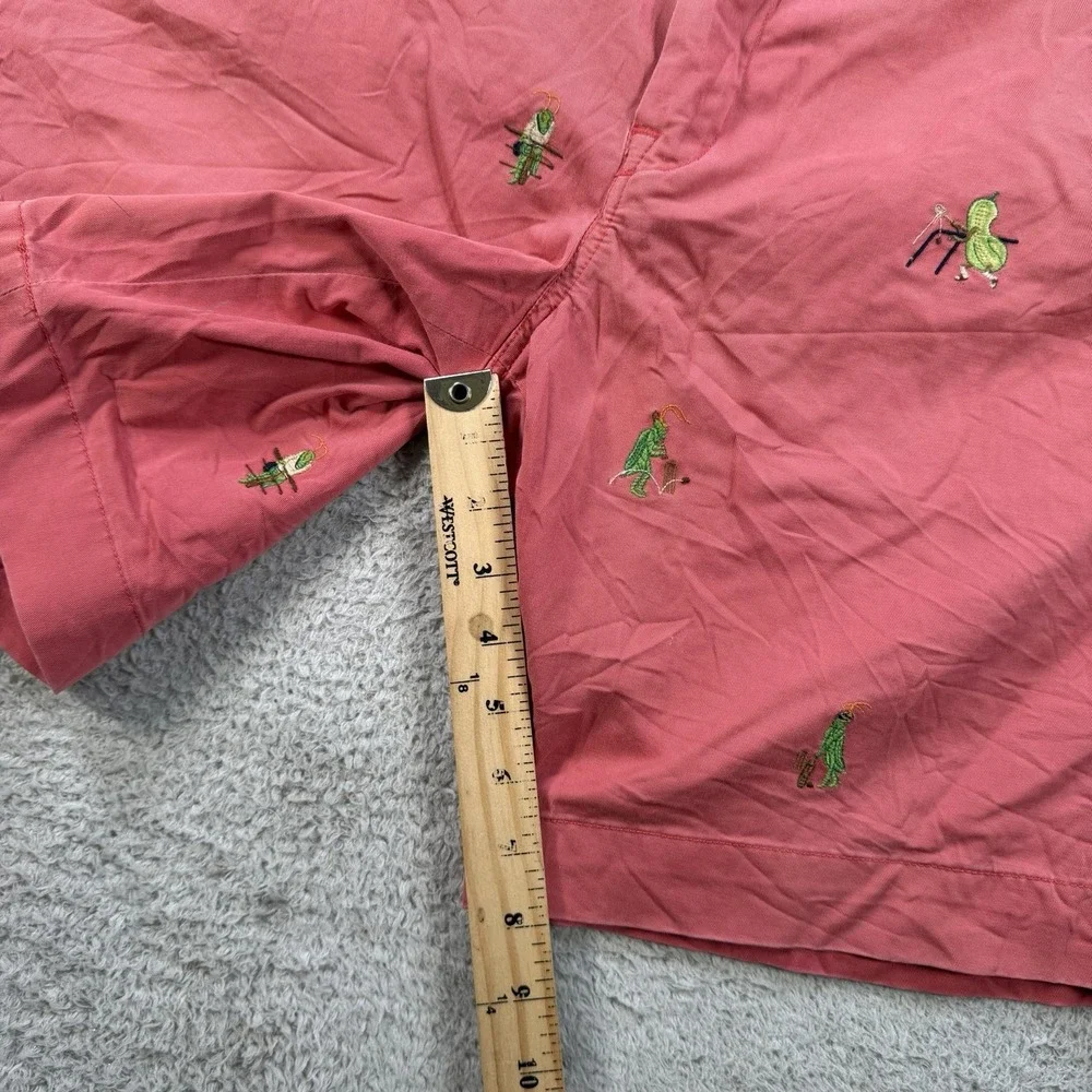 Polo Ralph Lauren Shorts Mens 32 Pink Embroidered Cricket Squash Chino Pony